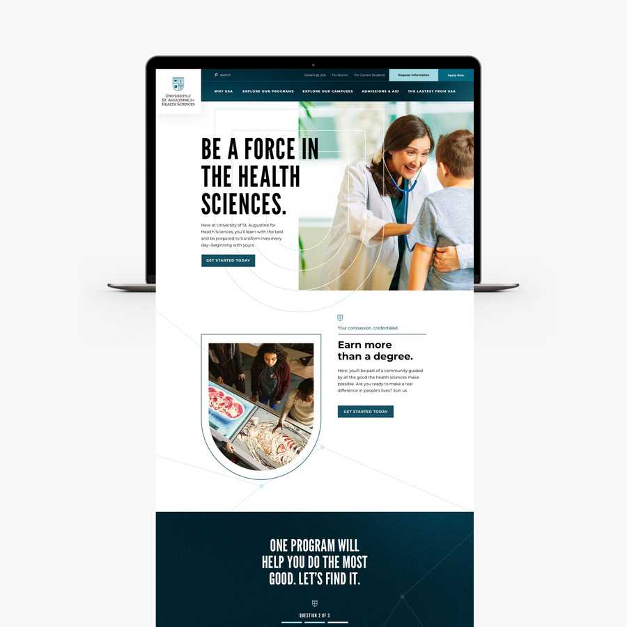 University of St. Augustine for Health Sciences Website